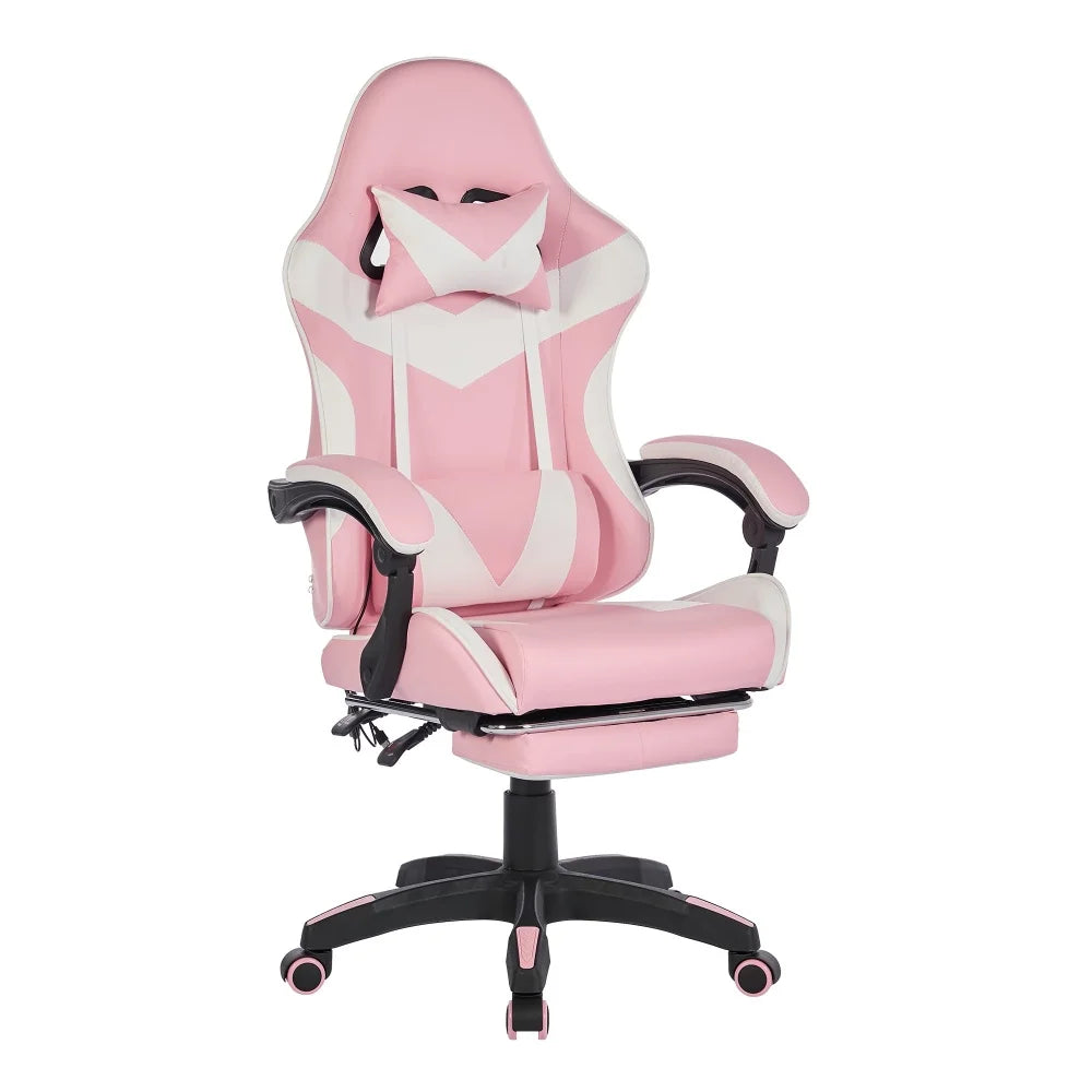 Ergonomic Rotating Gaming Chair, 360° Reclining Office Chair, Pivoting, Height-Adjustable, Footrest, Headrest