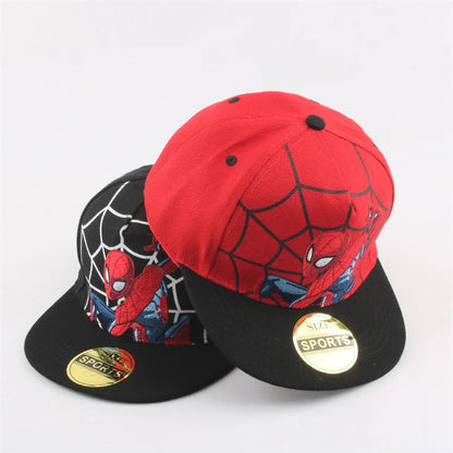 Spiderman Baseball Cap Cartoon Embroidery Snapback Hat Boys Outdoor Sun Hat Hip Hop Flat Brim Sports Caps Children Birthday Gift