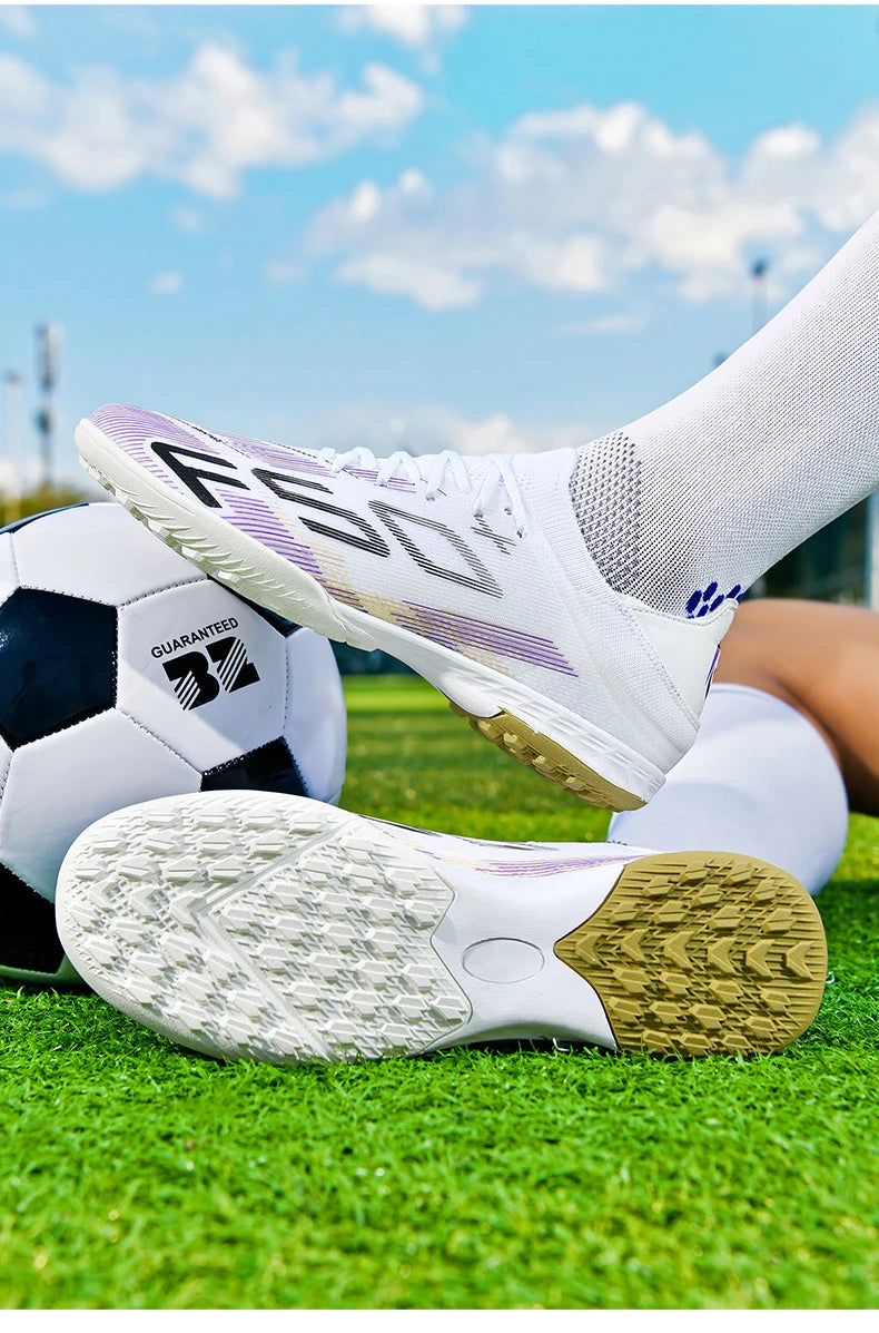 Heren sneakers met grasnoppen Hoogwaardige voetbalschoenen Futsal-voetbalschoenen Antislip voor binnen Populair model met hoge schacht voor buiten