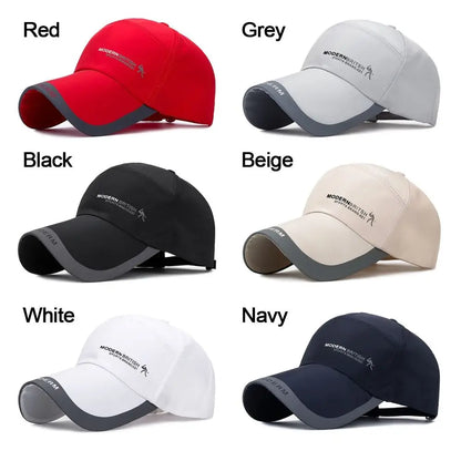 Quick Dry Sports Cap Baseball Cap Solid Color Sun Hat Outdoor Golf Fishing Hats Hat Casual Fashion For Men Women Adjustable