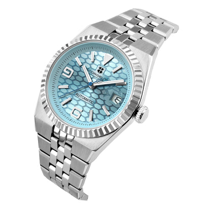 Corgeut 40mm Luxury NH35 Movt Man Sport Clock Automatic Relogio Masculino Mechanical Wristwatch Sapphire Ice Blue Men's Watch