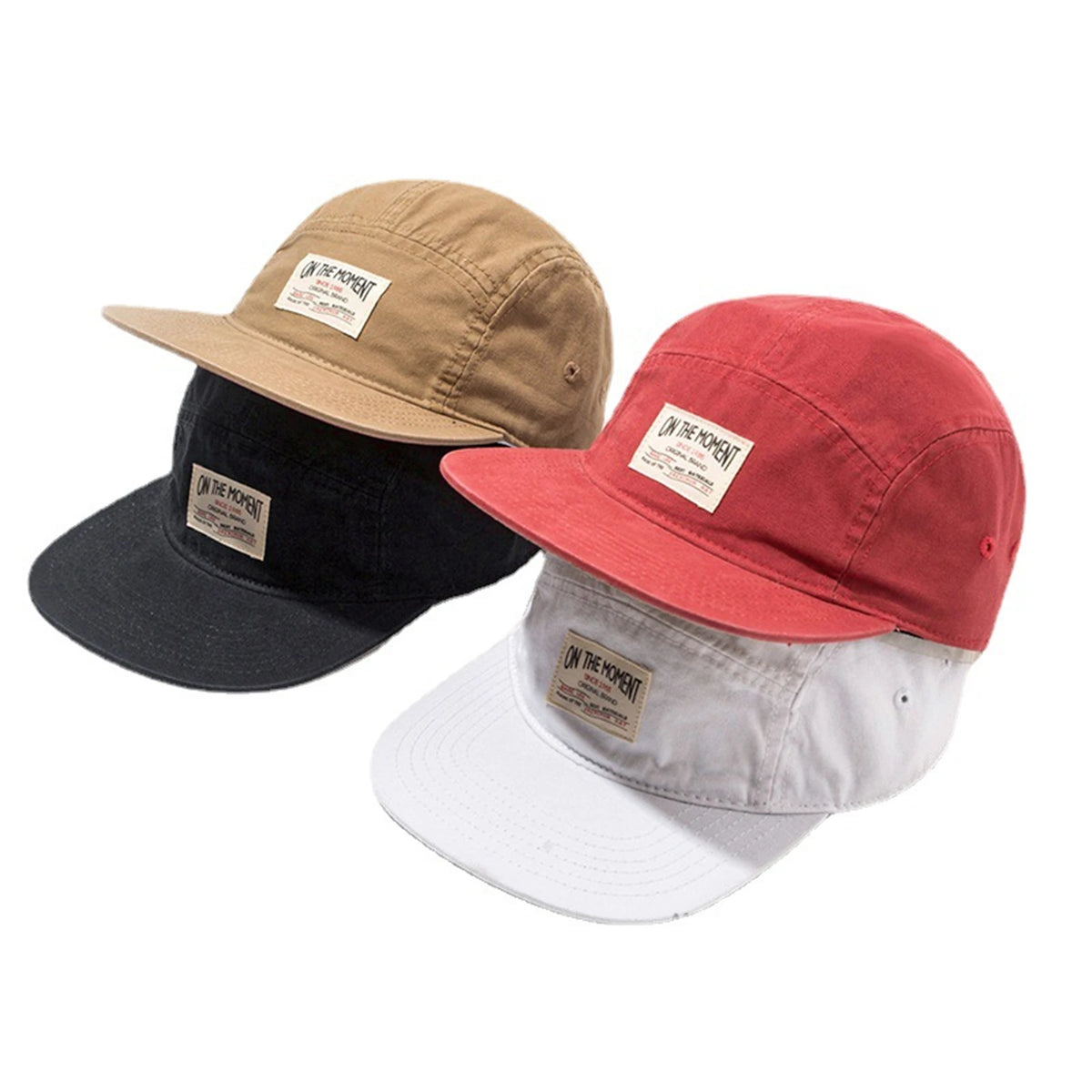 ON THE MOMENT Katoenen 5-panel baseballpet Snapback-petten Bone Gorras Hombre Originales Hip Hop-petten voor mannen en vrouwen, verstelbaar