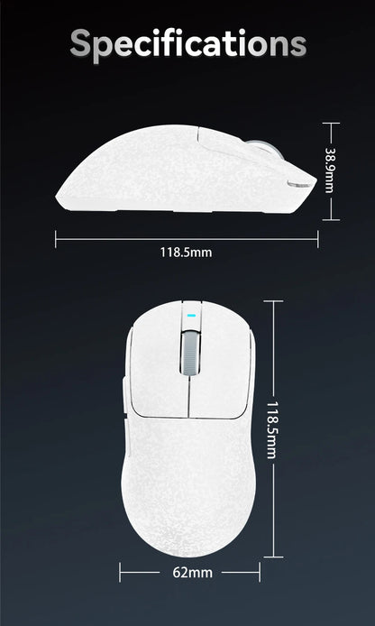 AJAZZ AJ199 Wireless Gaming Mouse PAW3311 24000DPI Lightweight Bluetooth/Wired Carbon Fiber Mice for PC Laptop Gamer