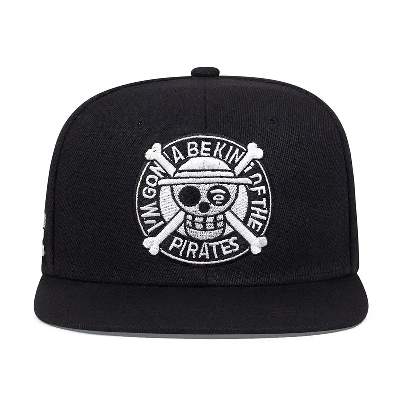 Anime ONE PIECE Fashion Baseball Caps for Men Women Luffy Skull Embroidered Men's Women's Cap Leisure Hip Hop Snapback Hat Gift