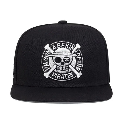 Anime ONE PIECE Fashion Baseball Caps for Men Women Luffy Skull Embroidered Men's Women's Cap Leisure Hip Hop Snapback Hat Gift