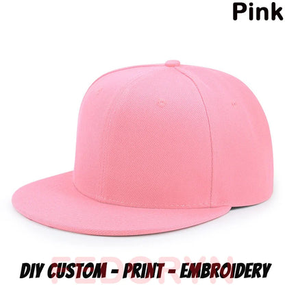 Fedoryn Custom Snapback Caps Splice Color Embroidery Hip Hop Cap for Women and Men DIY LOGO Design Print Hats Unisex Wholesale