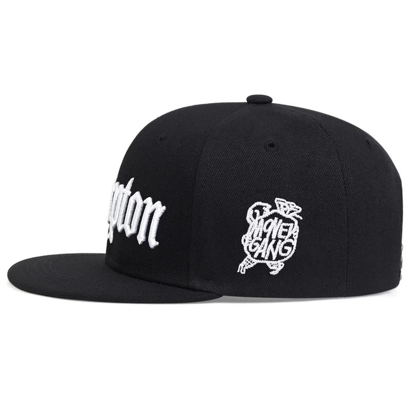Cappellini unisex Compton con ricamo in stile hip-hop, per primavera e autunno, da esterno, regolabili, sportivi, casual, da baseball, con protezione solare