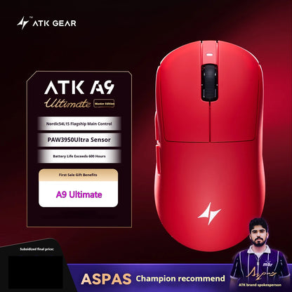 ATK A9 Plus Gaming-Maus kabellos A9/A9 SE/A9 Pro Tri-Mode 8K Gaming-Maus leicht A9 Ultimate E-Sports PC-Geschenk individuell angepasst