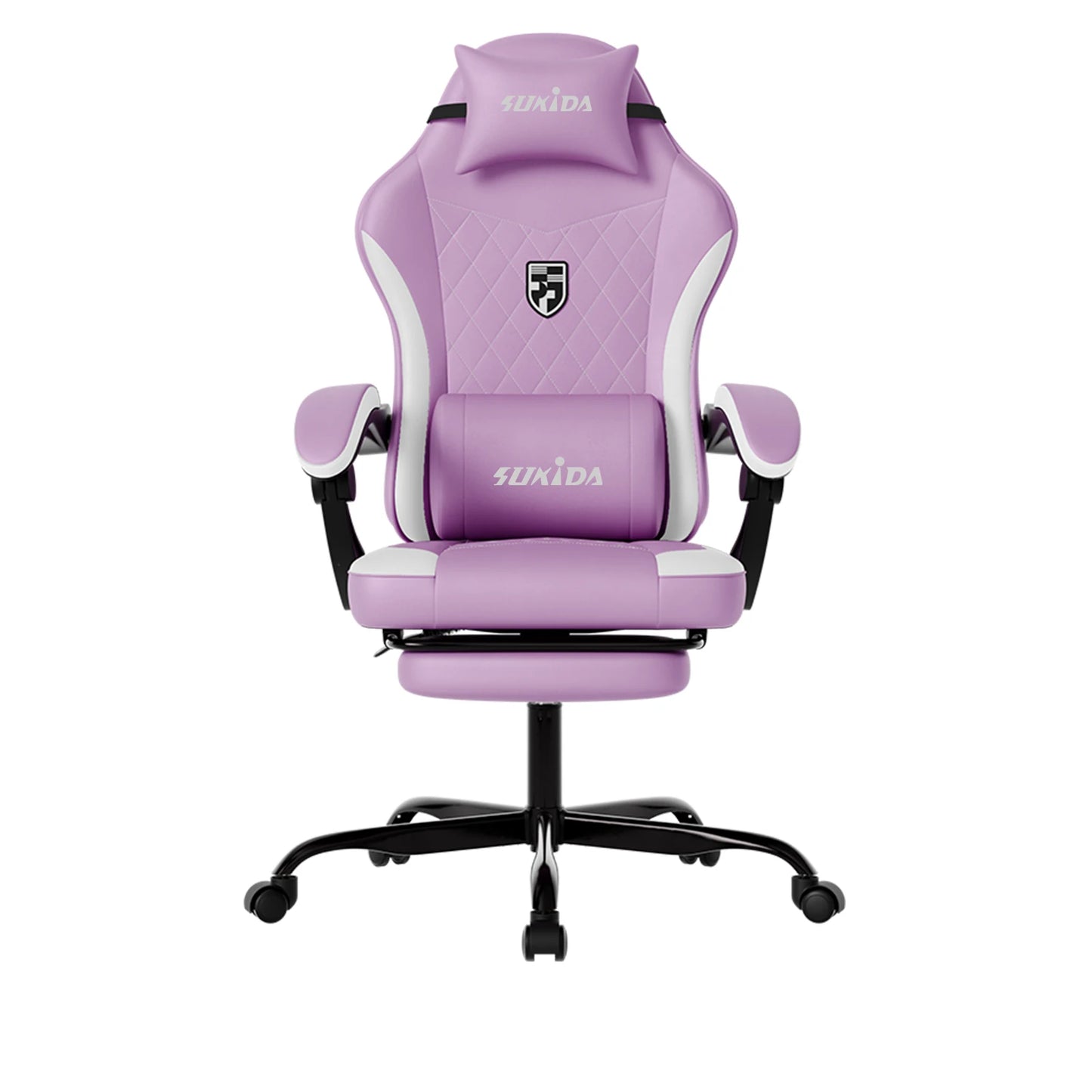 SUKIDA Gaming Chair Ergonomic High Back Computer Chair with Footrest, Reclining Office Chair with Adjustable Height, Comfortable Racing Style Desk Chair