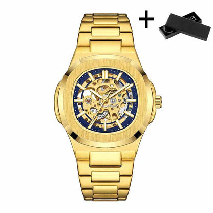 Hollow Out Men's Mechanical Wrist Watches Skeleton Design Luxury Full Automatic Man Watch relogio