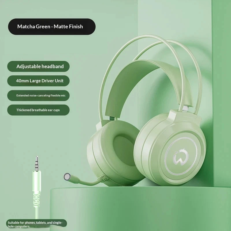 Casque de jeu filaire Paw Hunter T9 avec microphone et éclairage RGB, son surround virtuel 7.1, casque supra-auriculaire pour PC, ordinateur portable et jeux.