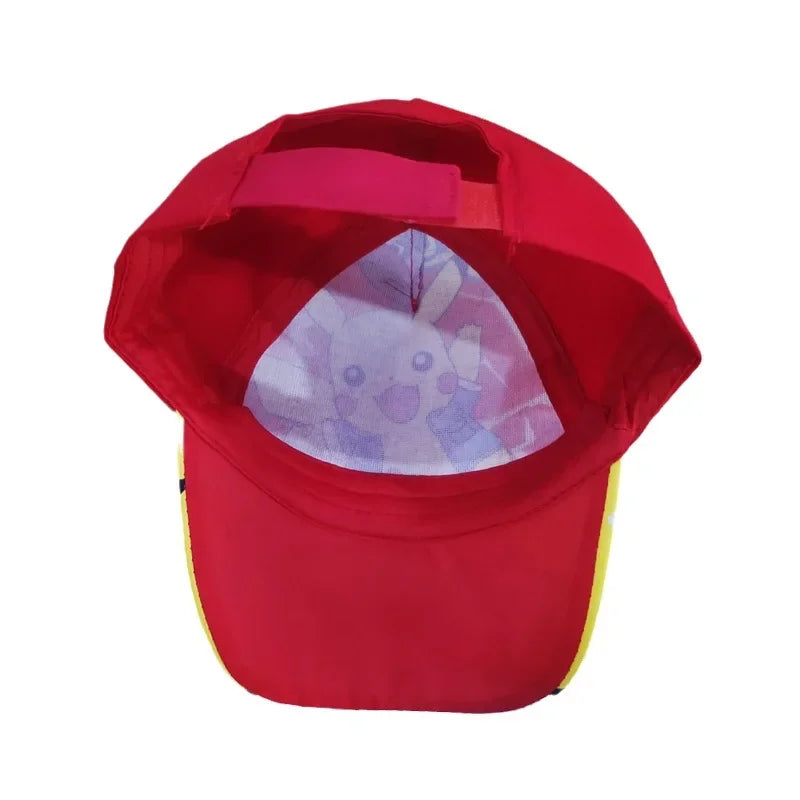 Pokemon Go Anime Figure Pikachu Polyester Baseball Cap Print Cartoon Peaked Cap Children's Dress Up Decoration Birthday Gifts