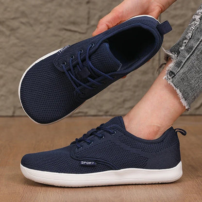 Atmungsaktive Sommer-Flachschuhe für Damen, leichte Mesh-Schuhe, bequeme Wanderschuhe, Herren-Schuhe für breite Füße, weiche Sohle, Freizeitkleidung, Barfuß