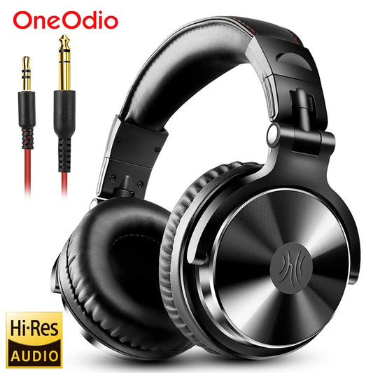 OneOdio Over Ear Headphones HiFi Studio DJ Headphones Wired Gaming Headset with Mic, Professional Monitor Headphones for PC, Phone & Music Production