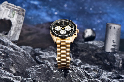 2026 New PAGANI DESIGN Golden Moon Mens Watches Luxury Quartz Watch Men Speed Sports Chronograph Man AR Sapphire Waterproof Gift