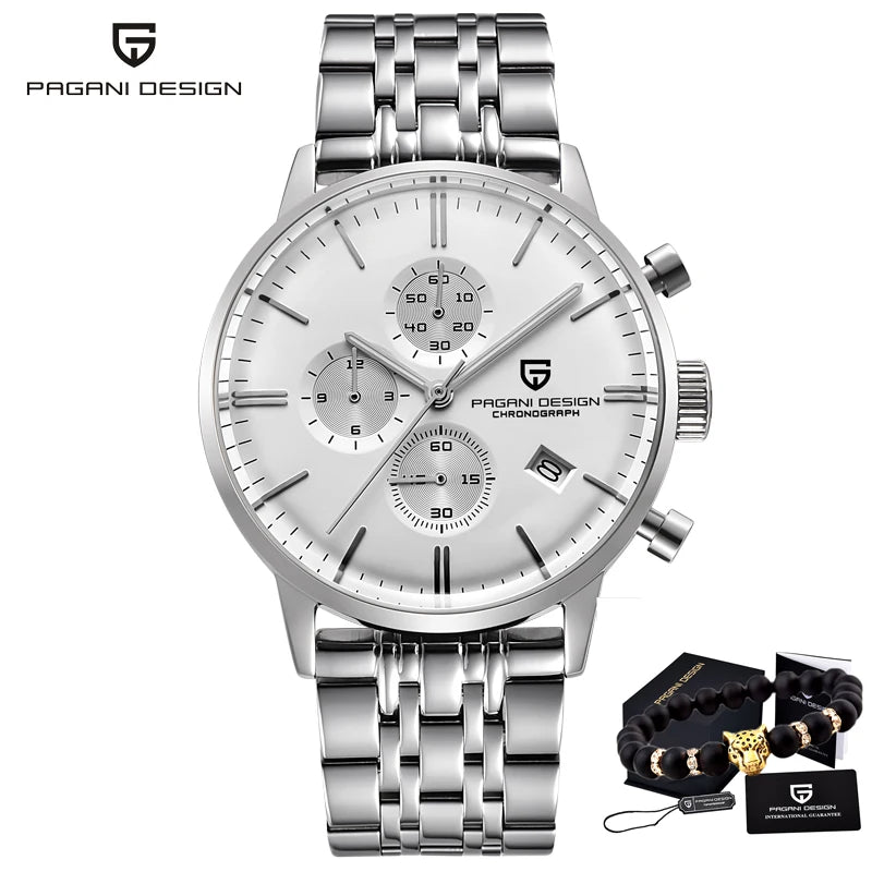 PAGANI DESIGN New 2720K Men Watch VK67 Quartz Wristwatch Multi functional Chronograph Sapphire Glass Waterproof Clock Watch Gift