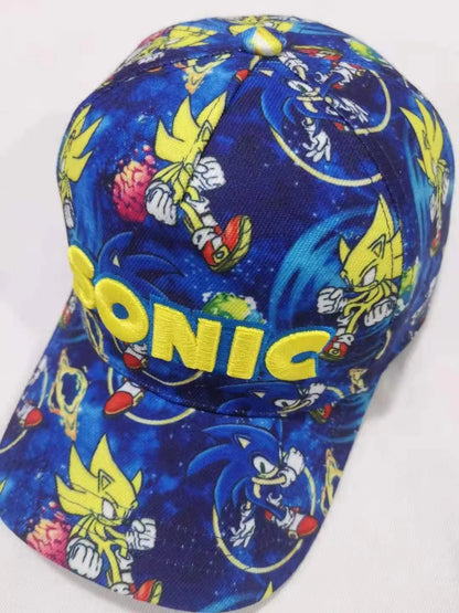 Shadow the Hedgehog 3D baseball cap for adults and children Sonic Amy Tails Knuckles printed flat edge ducktongue sun hat gifts