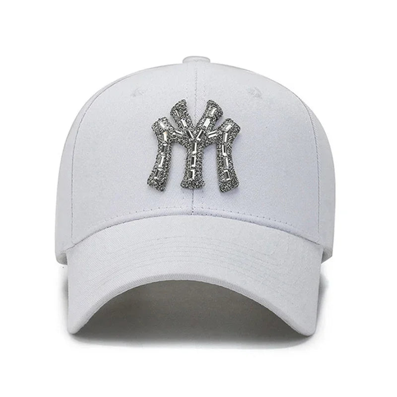 MY kšiltovka s kamínky pro ženy na jaro a podzim, ležérní streetwearová venkovní kšiltovka s kachním kšiltem, módní univerzální baseballová čepice proti slunci