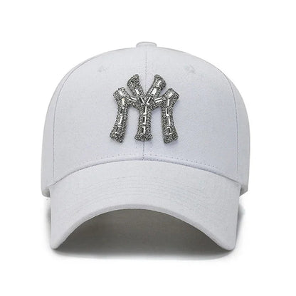 MY kšiltovka s kamínky pro ženy na jaro a podzim, ležérní streetwearová venkovní kšiltovka s kachním kšiltem, módní univerzální baseballová čepice proti slunci