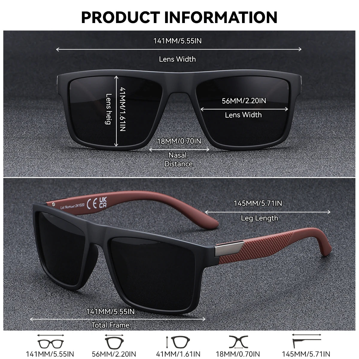 BARCUR Simple And Comfortable Business Style Sunglasses For Daily Travel, Uv Protection Brand Packaging