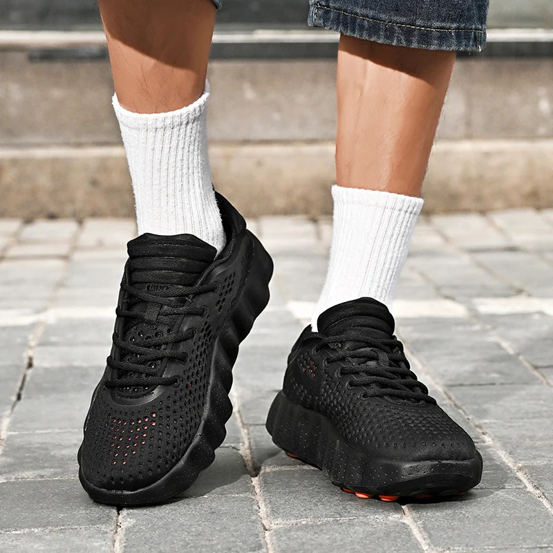 Brand Men Casual Shoes Thick Sole Soft Fashion Sneakers Summer Breathable Male Walking Shoes Zapatillas Hombre 88217 Mens Shoes