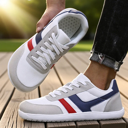 Pánské tenisky s širokou špičkou Barefoot Shoes, minimalistické, prodyšné a pohodlné boty na venkovní chůzi, sportovní ležérní modré boty 2025