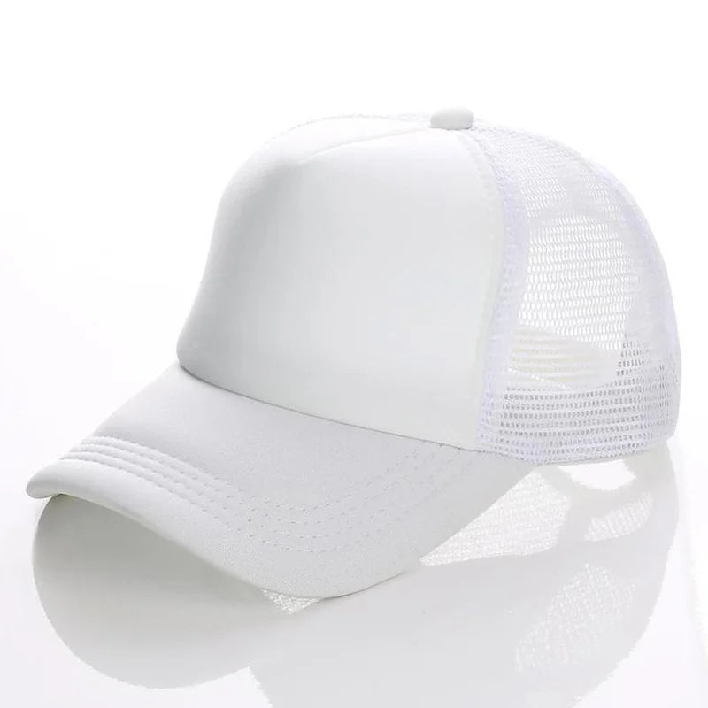Candy Color Sublimation Blank Baseball Hats Travel Trucker Plain Mesh Sports Outdoor Snapback Cap for Men Boys Women Girls
