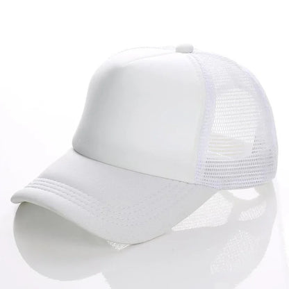Candy Color Sublimation Blank Baseball Hats Travel Trucker Plain Mesh Sports Outdoor Snapback Cap for Men Boys Women Girls