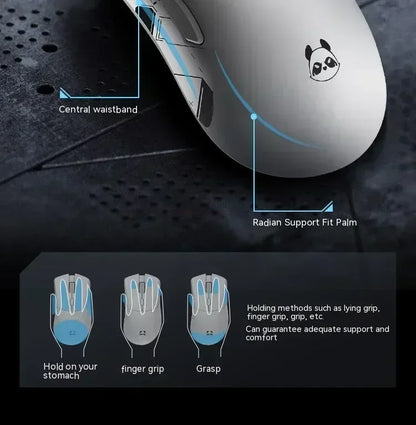 Metaphyuni Metapanda P1 belaidė pelė P1 Pro Max Paw3395L, mažos delsos, lengva e. sporto žaidimų pelė, ergonomiška, PC žaidėjui skirta dovana