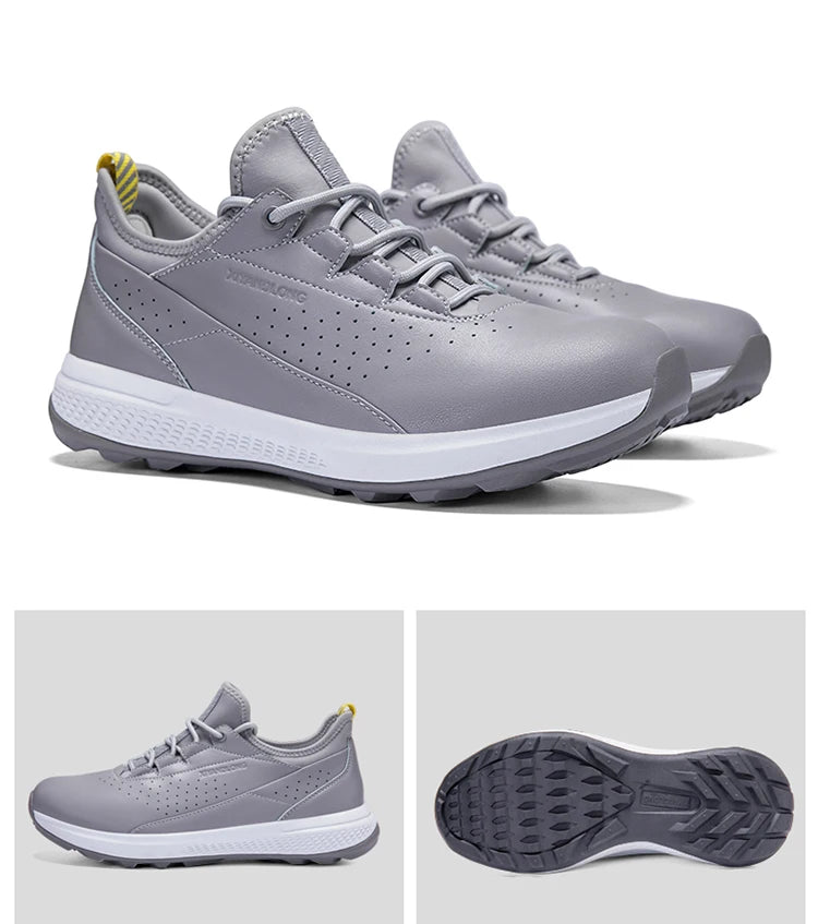 Zapatos deportivos de golf para hombre impermeables de cuero de alta calidad, zapatos deportivos para competición de golf, zapatos formales para campo de golf, zapatos de entrenamiento para hombre