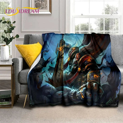 3D World of Warcraft Game WOW Lich King DH Blanket,Soft Throw Blanket for Home Bedroom Bed Sofa Picnic Travel Office Cover Kids