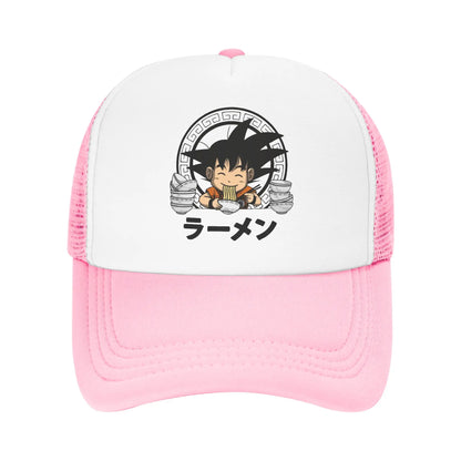 Goku Kid Ramen Dragon Ball Trucker Hat Men Women Vintage Anime Manga Hats Sports Cap Adjustable Polyester Baseball Caps Summer