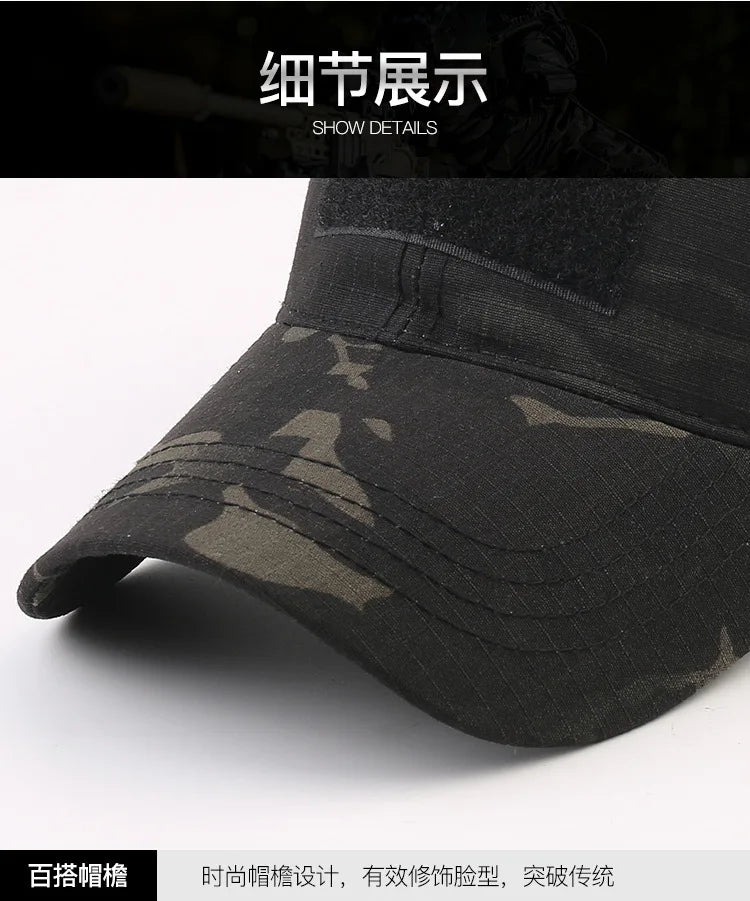 Men Camouflage Baseball Cap Camo Hat Camouflage Outdoor Sports Cap Camo Tactical Cap Hunting Fishing Hat for Men Women
