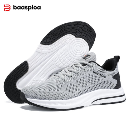 Chaussures de course Baasploa pour homme : nouvelles baskets décontractées légères en mesh, de créateur, respirantes, à lacets, pour le sport et la marche en extérieur