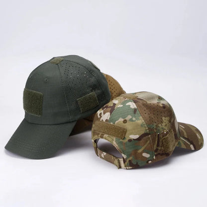 1pcs New Men Camouflage Baseball Cap Breathable Sunscreen Hat Outdoor Sports Hunting Hiking Camping Beach Fishing Sun Hat