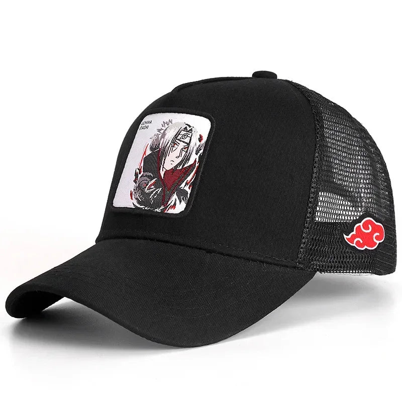 Șapcă de baseball Naruto Snapback Uchiha Itachi în stil anime pentru bărbați și femei, șapcă hip-hop, șapcă pentru tată, șapcă ajustabilă din plasă, șapcă de camionagiu