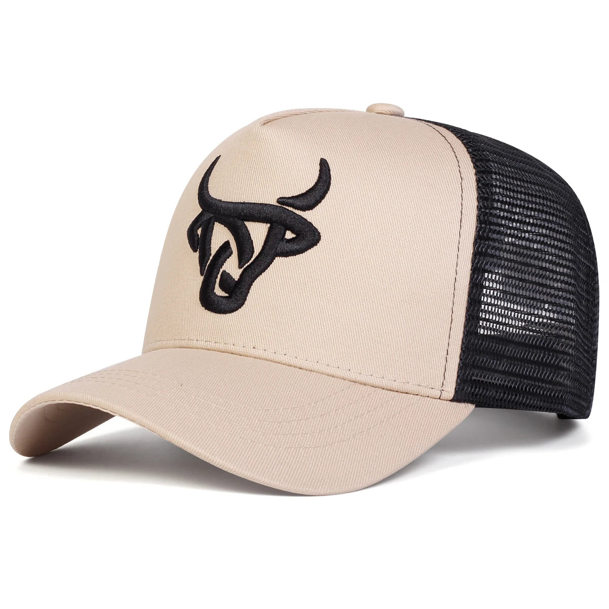 Unisex baseballpetten met geborduurde ossenkop, verstelbaar, casual, voor lente en zomer, zonwerende buitenpet