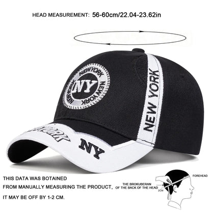 Unisex Letter Embroidery Baseball Caps Spring and Autumn Outdoor Adjustable Casual Hats Sunscreen Hat
