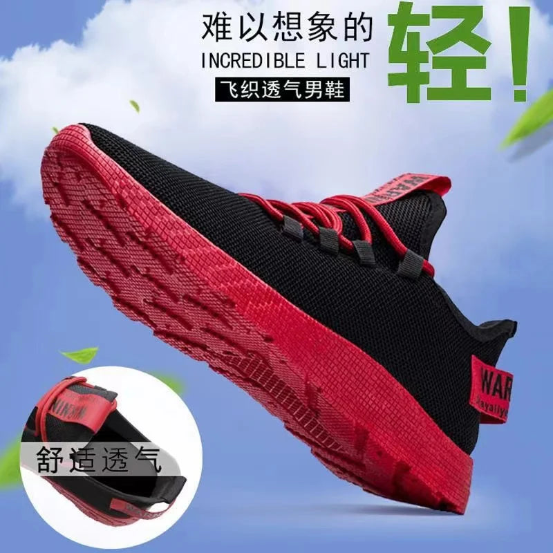 Heren sneakers, casual, lichtgewicht sportschoenen van mesh, zomers, voor heren, outdoor, zachte zool, ademend, comfortabel, modieus, trendy hardloopschoen