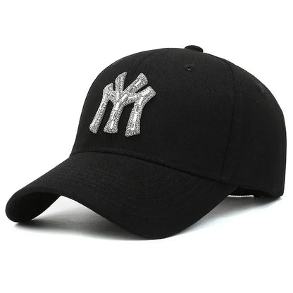 MY kšiltovka s kamínky pro ženy na jaro a podzim, ležérní streetwearová venkovní kšiltovka s kachním kšiltem, módní univerzální baseballová čepice proti slunci