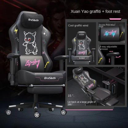 S8 Gaming Chair with 3D Armrests, Adjustable Backrest, Computer Office Chair, Nylon Feet, Gaming Streamer Chair