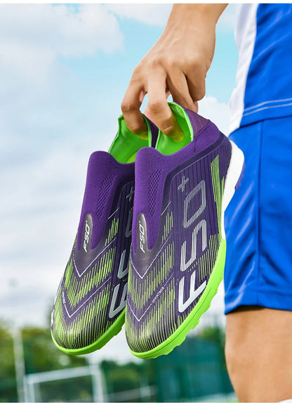 Nouvelles chaussures de football pour hommes, crampons antidérapants pour terrain en herbe, chaussures de football montantes de haute qualité, baskets de futsal, chaussures d'intérieur, chaussures d'extérieur, meilleures
