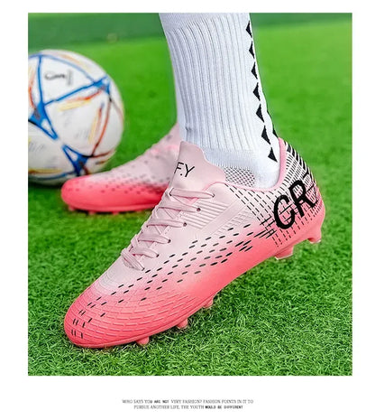 Niskie korki piłkarskie z długimi kołkami TF, odporne na zużycie i elastyczne, odpowiednie do sportów na boiskach zewnętrznych