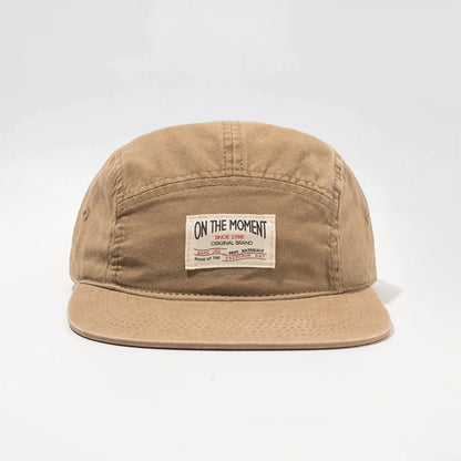ON THE MOMENT Katoenen 5-panel baseballpet Snapback-petten Bone Gorras Hombre Originales Hip Hop-petten voor mannen en vrouwen, verstelbaar
