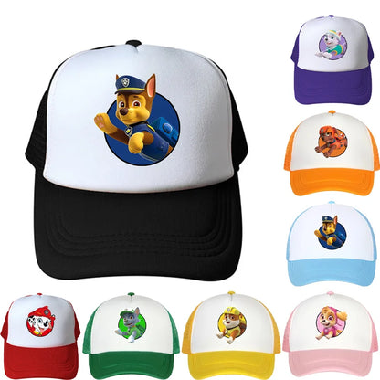 Paw Patrol Hats Chase Skye Baseball Cap Women Man Cute Cartoon Anime Pattern Print Sun Hat Summer Outdoor Caps Birthday Gifts