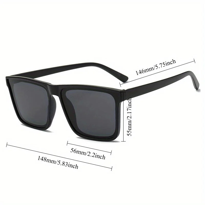  Classical Square Sunglasses Men Women Fashion Eyeglasses Men Punk Rectangle Design Sun Glasses Retro Fishing Glasses UV400