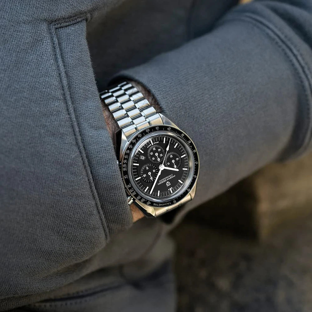 New PAGANI DESIGN Moon Men Watch Retro Luxury Quartz Watches For Men Stainless steel Sport waterproof Chronograph Man+With BOX