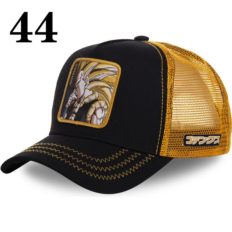 Dragon Ball Anime Character Printed Baseball Cap For Men And Women Hip Hop Hat Truck Driver Mesh Hat Summer Outdoor Sunshade