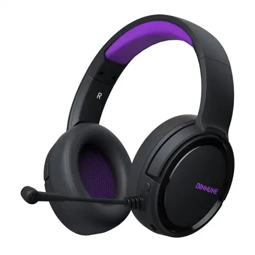 BINNUNE BW02 casque de jeu sans fil 2.4GHz USB Dongle Bluetooth 7.1 Surround suppression de bruit micro sur l'oreille casque pour PS5