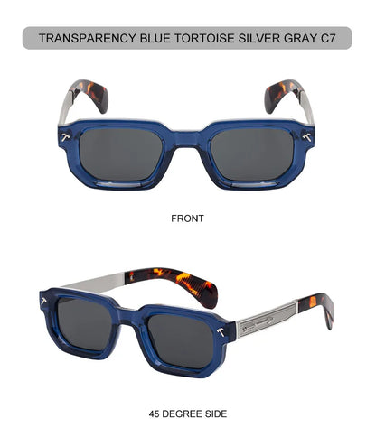 Polarized Square Punk Sunglasses Men 2026 Luxury Brand Classic Rectangle Sunglass UV400 Driving Eyewear Fashion Outdoor Shades